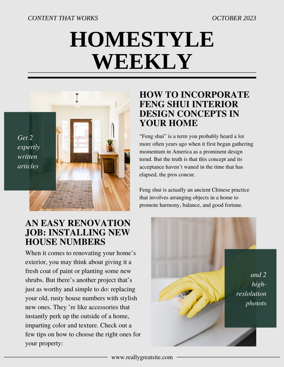 Homestyle Weekly Package 1/18/24