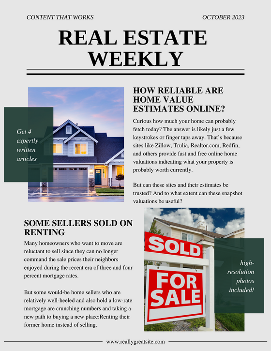 Real Estate Weekly Package 1/30/24