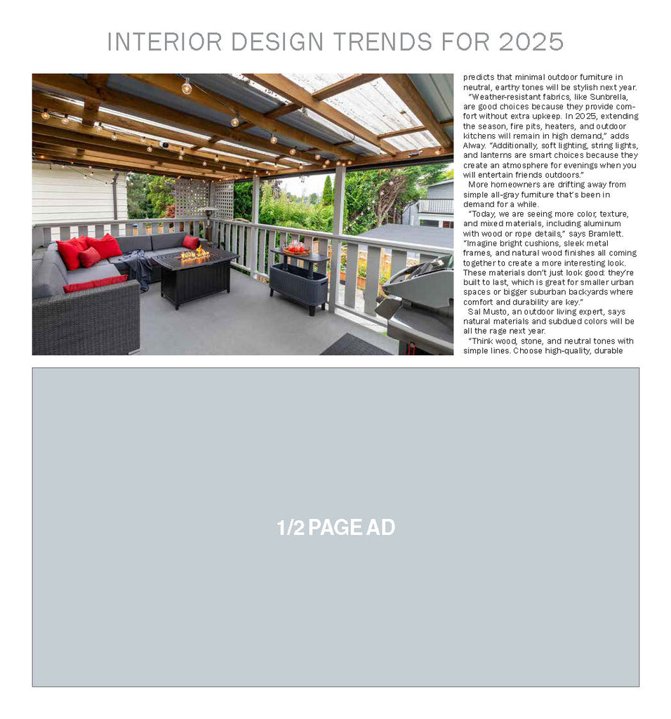 Homestyle: Interior Design Trends for 2025