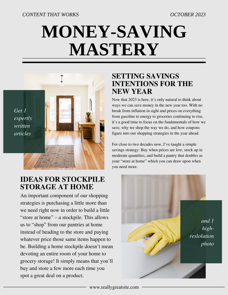 Money Saving Mastery 11/28/23